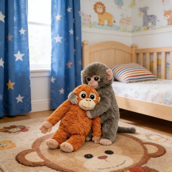 WKSCLPAI Punch Monkey Plush, Trending Viral Protect The Monkey Plush Toy, Soft Huggable Stuffed Animal, Ideal Gift for Birthday & Holiday