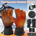 thumbnail image 1 of WKSCLPAI Rechargeable Heated Gloves, 3-Level Heating (40-60°C), Thumb/Index Touchscreen, Water-Repellent, Windproof Cuff, Anti-Loss Chain Buckle & Hidden Pocket for Winter Outdoor Use, 1 of 8