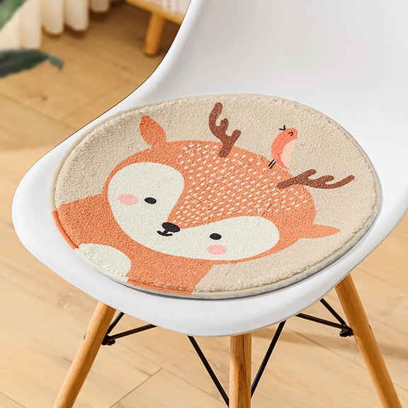 WKSCLPAI Round Seat Cushion 12" Cute Cartoon Animal Round Stool Chair Cushions for Boys and Girls Office Sedentary Soothing Chair Cushion Non Slip and Stain-resistant
