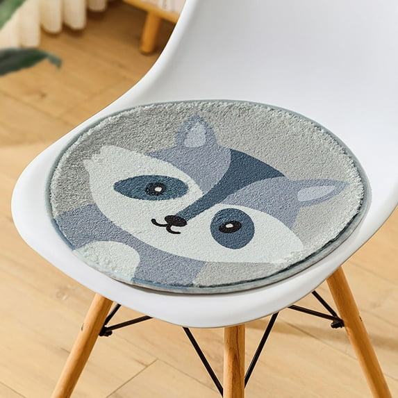 WKSCLPAI Round Seat Cushion 12" Cute Cartoon Animal Round Stool Chair Cushions for Boys and Girls Office Sedentary Soothing Chair Cushion Non Slip and Stain-resistant