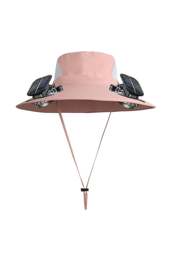 Solar Fan Hat,Wide Brim Solar Fan Hat for Men and Women,Summer Outdoor Sun Hat with 2 Solar Fan,Trendy Fishing Hat with Removable & USB Charging Fan,Breathable and Cooling