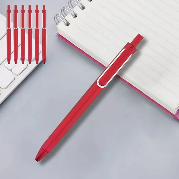WKSCLPAI Stylish Simplicity Retractable Gel-Ink Rolling Ball Pens,0.5mm Fast Drying Bold Point Ink Pens for Journaling Office Exam Student Pen Business Signature,Red