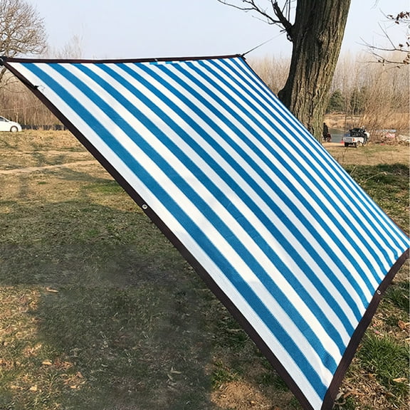 WKSCLPAI Sun Shade Sail,118x118 In Outdoor Sunshade,Fashion Blue and White Stripes Swimming Pool Sun Awning,95%UV Protection Rectangle Shade Sails for Patio Garden Camping Beach