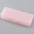 thumbnail image 1 of WKSCLPAI Translucent Frosted Pencil Box, High-quality PP Stationery Box with 3 Storage Compartments,Fashion Macaron Color Pencil Boxes, Pink, 1 of 2