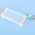 thumbnail image 1 of WKSCLPAI Transparency Pencil Box, Large Capacity Stationery Box, Graphene Drop-proof Construction Plastic Stationery Case, Orange, 1 of 3