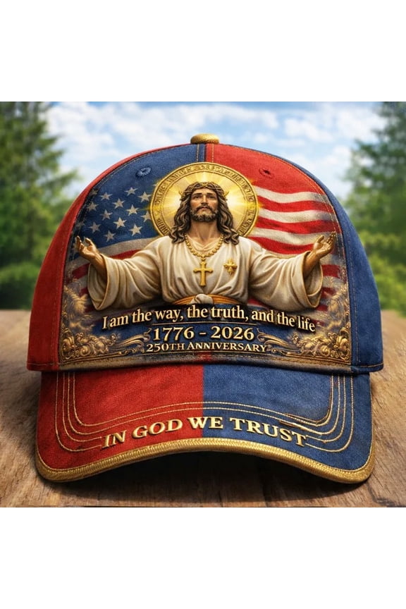 True Light Faith Baseball Cap, US 250th Anniversary Faith Art Print Casual Hat for Men Women