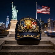 WKSCLPAI US 250th Anniversary Hat,1776 - 2026 Celebrating American 250 Years Birthday Commemorative Hat, Eagle Liberty Cross Printed Patriotic Baseball Cap for Men Women, #A
