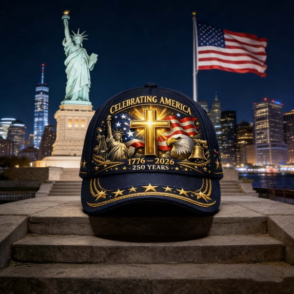WKSCLPAI US 250th Anniversary Hat,1776 - 2026 Celebrating American 250 Years Birthday Commemorative Hat, Eagle Liberty Cross Printed Patriotic Baseball Cap for Men Women, #A
