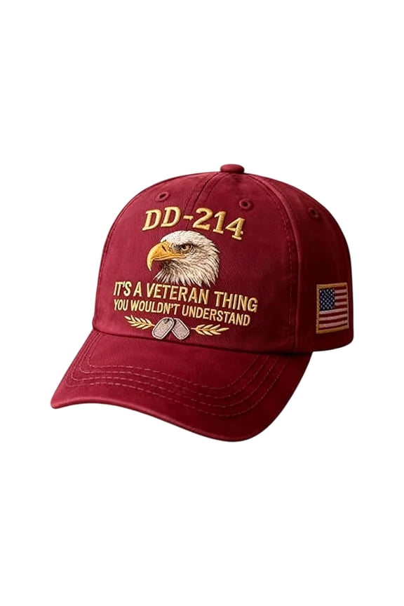USA 250th Anniversary Hat, Bald Eagle Printed Veteran Tribute Commemorative Hat, Adjustable Patriotic Washed Baseball Cap for Men Women