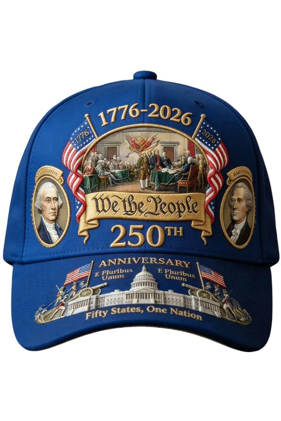 USA 250th Anniversary Hat, Bald Eagle Printed Veteran Tribute Commemorative Hat, Adjustable Patriotic Washed Baseball Cap for Men Women
