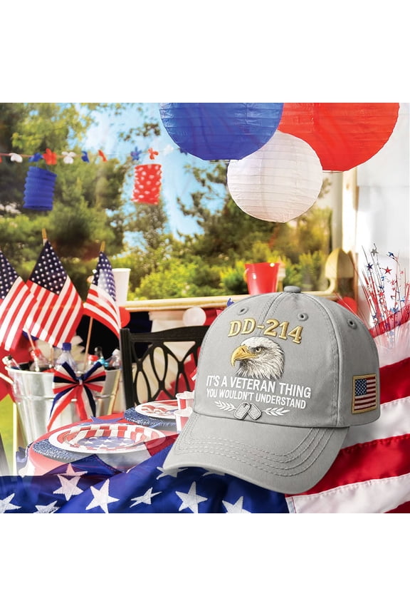 USA 250th Anniversary Hat, Veteran Tribute Baseball Cap - American Flag Eagle Adjustable Dad Hat for Men Women