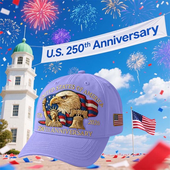 WKSCLPAI United States 250th Anniversary Hat, Adjustable Bald Eagle Liberty Statue Printed Patriotic Baseball Cap for Men Women, Patriotic Gifts Anniversary Hats, Multiple Styles Available