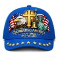 thumbnail image 1 of WKSCLPAI United States 250th Anniversary Hat, Adjustable Bald Eagle Liberty Statue Printed Patriotic Baseball Cap for Men Women, Patriotic Gifts Anniversary Hats, Multiple Styles Available, 1 of 6