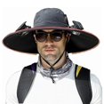 thumbnail image 1 of WKSCLPAI Wide Brim Solar Fan Hat,Fishing Hat with 2 Solar Fan,Usb Rechargeable Fan Hat with Fan Built in,Outdoor Sun Hats for Men Women,Ideal for Fishing,Beach,Travel,Camping, 1 of 3