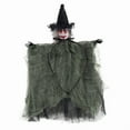 thumbnail image 1 of WKSCLPAI Witch Figurine Doll Decoration with Witch Hat, 7.9" x 11.8" Festive Atmosphere Hanging Decoration for Tree Patio Front Door Window Indoor Outdoor, Green, 1 of 5