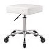 HOMCOM Adjustable Rolling Stool With Back, PU Leather Round Swivel Drafting Stool With Wheels For Kitchen, Salon Spa, Bar, Home Office, Massage, Black | Best Buy Canada