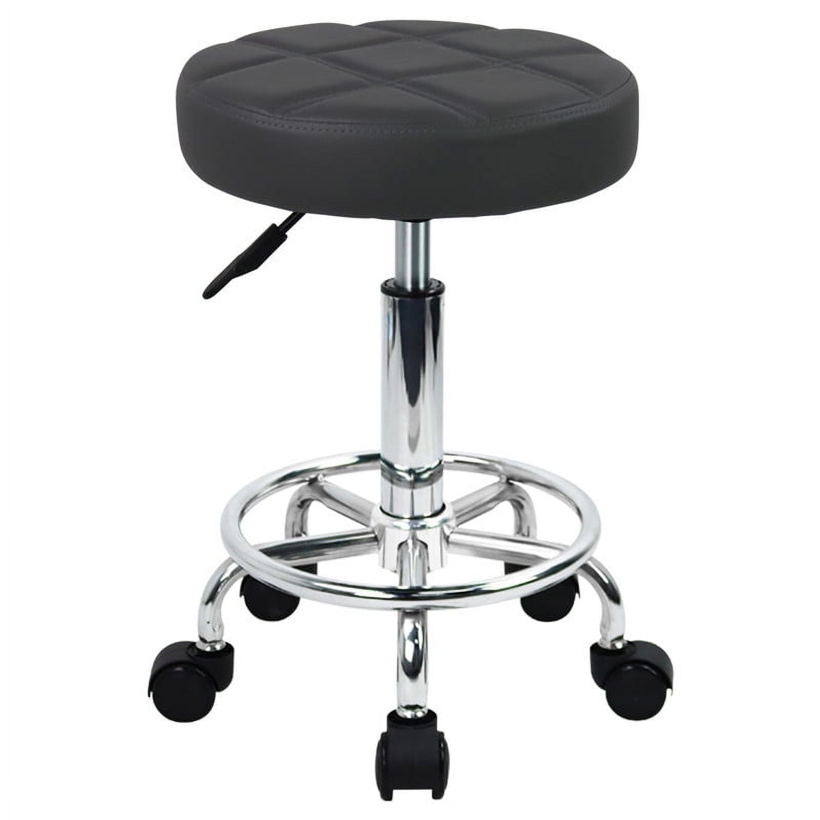 WKWKER PU Leather Backless Adjustable Height and Swivel Drafting Chair