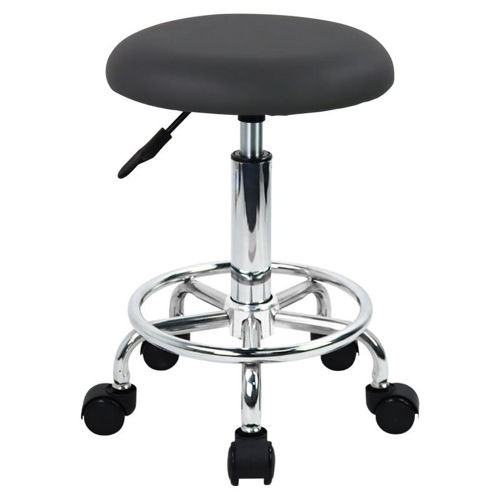 SmileMart Adjustable Midback Salon Stool with Wheels for Manicure