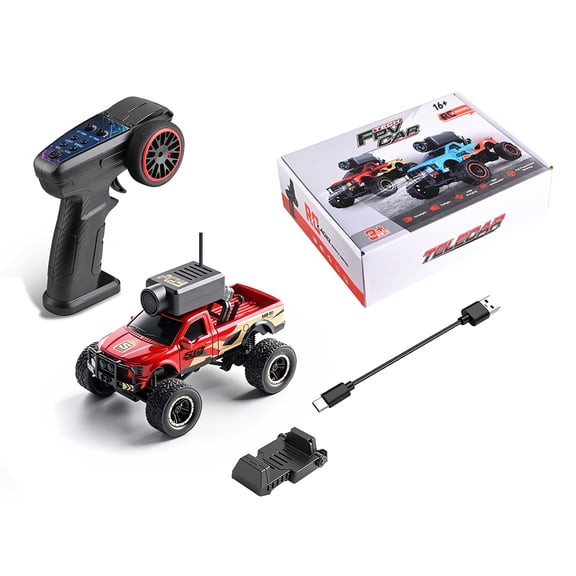 WL 1/64 APP Auto-Pairing 2.4G Full-Proportional FPV Mini RC Car with Camera, LED Lights | Three Adjustable Speed Modes, Gift for Adults (Remote Controller Included/RTR)