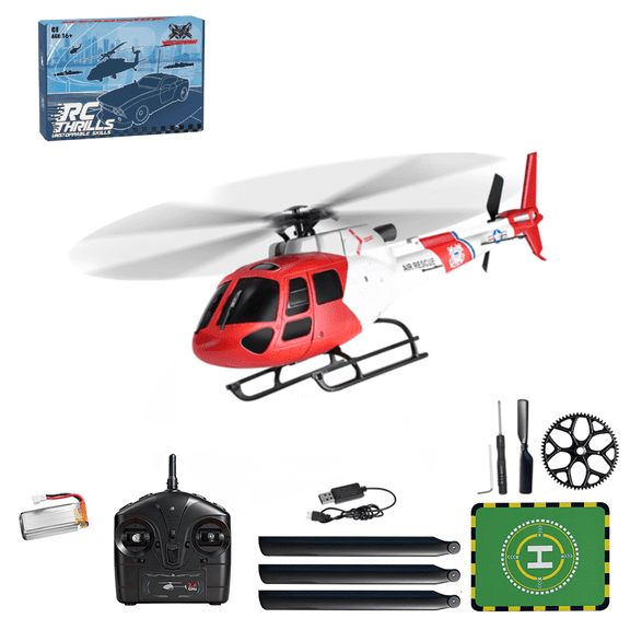 WL AS350 3-Blade Flybarless Realistic RC Helicopter Model, 2.4G 4CH Mini Aircraft with Barometric Altitude Hold, Optical Flow Positioning & One-Key TOL (RTF)