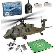 WL K170 Black-Hawk UH-60L 170 Size 2.4G 4CH Flybarless RC Helicopter with Adjustable Left and right Hand Throttle RTF Version+ Battery