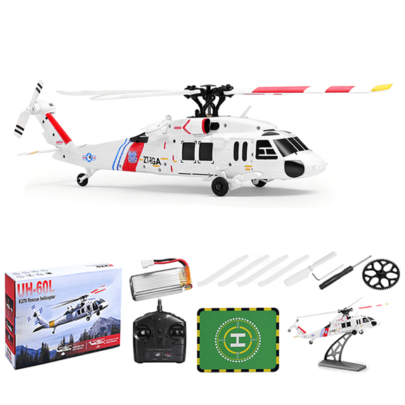 WL K270 UH-60L Blachawk Helicopter, 2.4G 4CH 170-Class Flybarless Realistic Helicopter Model With Optical Flow Positioning &6-axis Gyro, Adjustment Throttle