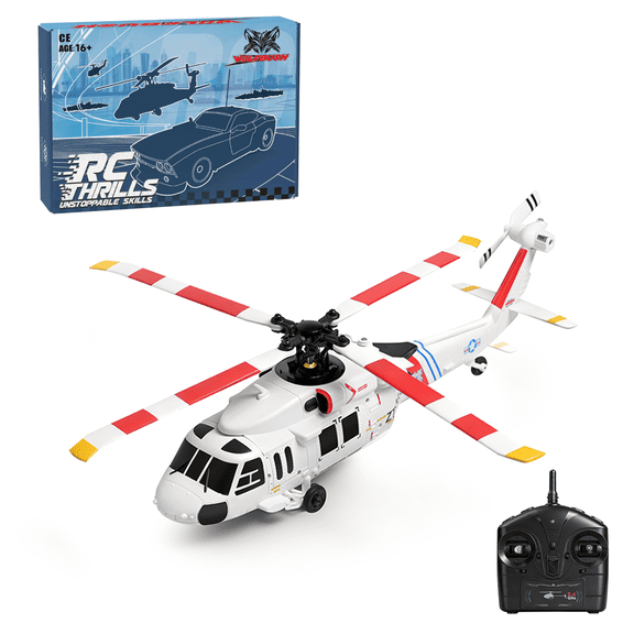 WL K270 UH-60L RC Helicopter, 2.4G 4CH Remote Control Plane with 6-Axis Gyro, Optical Flow & One-Key Takeoff/Landing for Indoor/Outdoor Flight, for Beginners, Easy to Fly