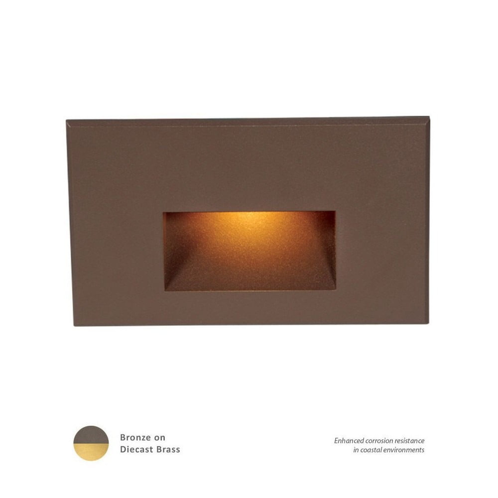 Sleek Bronzed Brass LEDme Horizontal Step and Wall Light