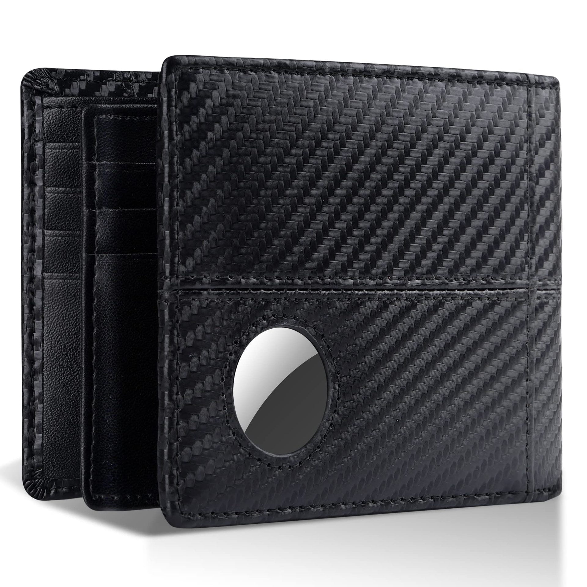 WL-Men's Hot Carbon Fiber Leather Bulk Multi-Function Card Holder ...