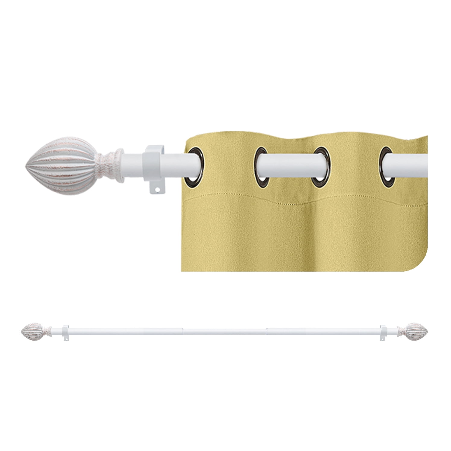 WL.Rocaille 3/4" Adjustable Standard Curtain Rod, 8"-48"