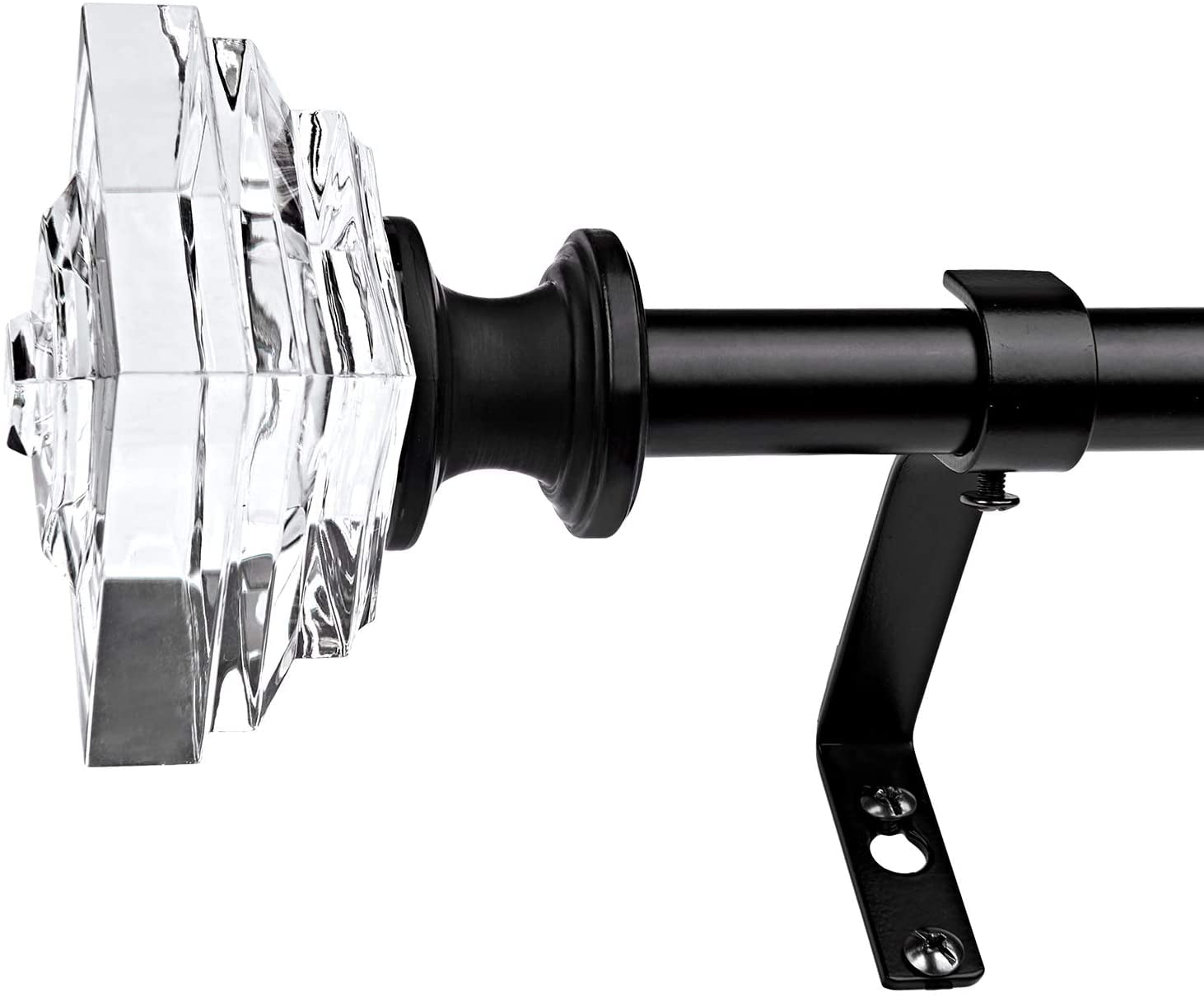 WL.Rocaille 3/4” and 1” Adjustable Decorative Curtain Rod Set, 48”-84”