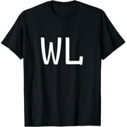 WL Two Letter Pair - Elegant Personalized Initials T-Shirt
