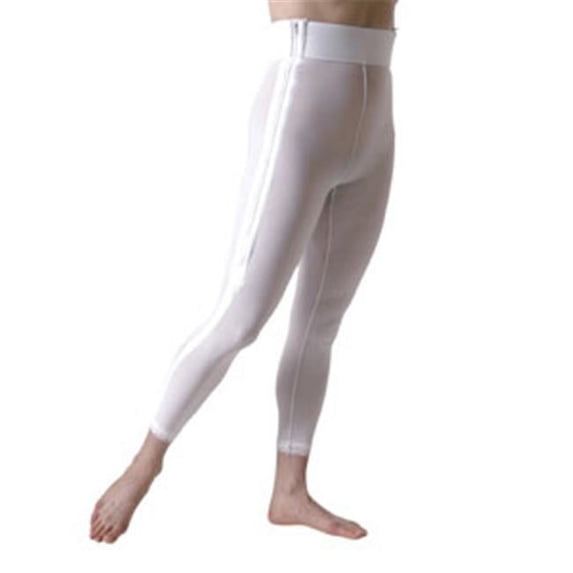 WL1-BK Lower Body Compression with Side Zippers-Below Knee, Extra Large - Black