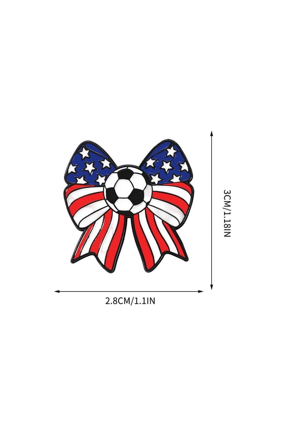 Alloy Soccer Badge Brooch with Polished Finish,Practical Fan Accessory,Nice Souvenir and Cheering Gift for Football Lovers and Collectors