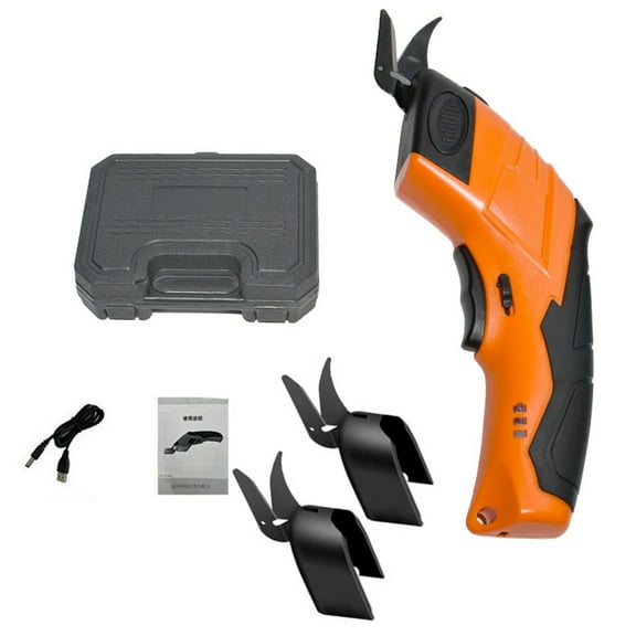 WLAGOOD Cordless Electric Scissors Rechargeable Powerful Shears Cutting Tool for Fabric Cardboard Carpet Leather Felt with Charger & Storage
