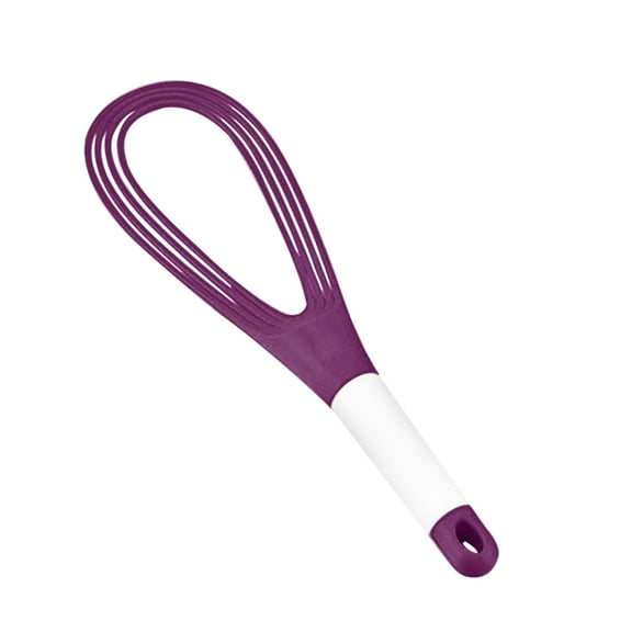 WLAGOOD Dual-Purpose Rotating Eggbeater and Scraper Whisk Manual Kitchen Tool Non-Stick Safe for Baking and Noodle Making 11.4 in