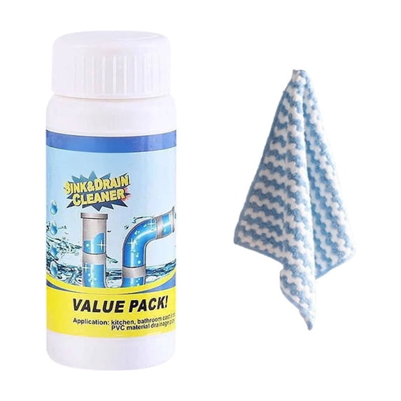 WLAGOOD Fast Acting Enzyme Foam Pipeline Dredging Powder Non-Corrosive Safe Drain Cleaner Multipurpose Deodorizing Cleaning Agent For Home Kitchen Bathroom Toilet Sewer Clog Removal