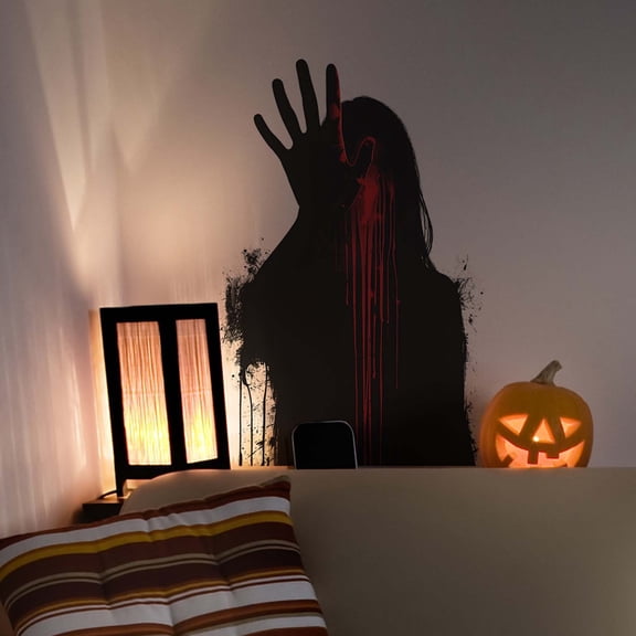 WLAGOOD Halloween Faceless Ghost Wall Stickers,PVC Removable Self-Adhesive Wall Decals for Bedroom,Living Room,Home Party Decor
