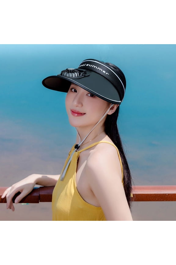 Home on Clearance!Summer Breathable Fan Hat Sunscreen Fan Sun Visor Hat Fishing Hat Peaked Cap Hat USB Charging Hat Fan For Sport
