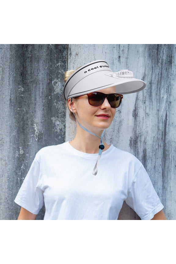 Home on Clearance!Summer Breathable Fan Hat Sunscreen Fan Sun Visor Hat Fishing Hat Peaked Cap Hat USB Charging Hat Fan For Sport