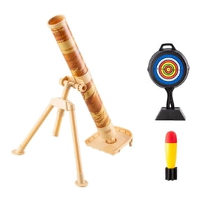 WLAGOOD Plastic Mortar Launcher Toy Set Equipped with 3 Soft Foam Shells,Durable Lightweight Accessory for Indoor & Backyard Outdoor Competitive Launch Game