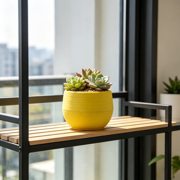 WLAGOOD Small Planter Pot with Marble Grain Design,Colorful Resin Plastic Mini Flower Container for Succulents,Herbs,and Desk Plants 2.8 x 2.8 x 2.2 in