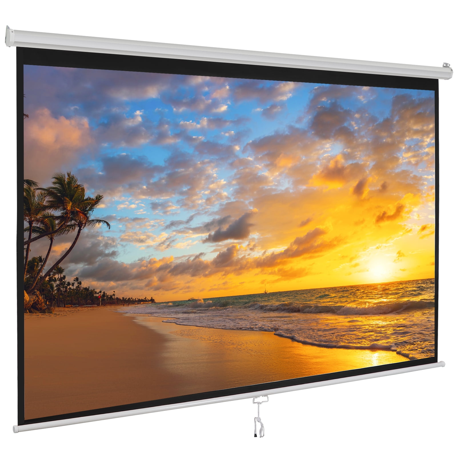 WLGD Projector Screen Manual Pull Down HD Screen 120
