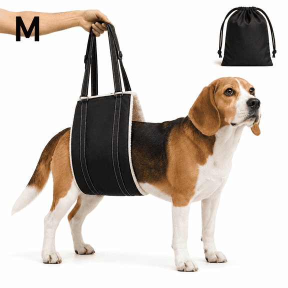 WLGJL Adjustable Dog Lift Harness Dog Sling for Dogs Hind Leg Support Soft Lift Support and Rehab Harness for Weak Rear Legs, Helps Senior, Injured, Disabled and After ACL Surgery Dogs (Medium)
