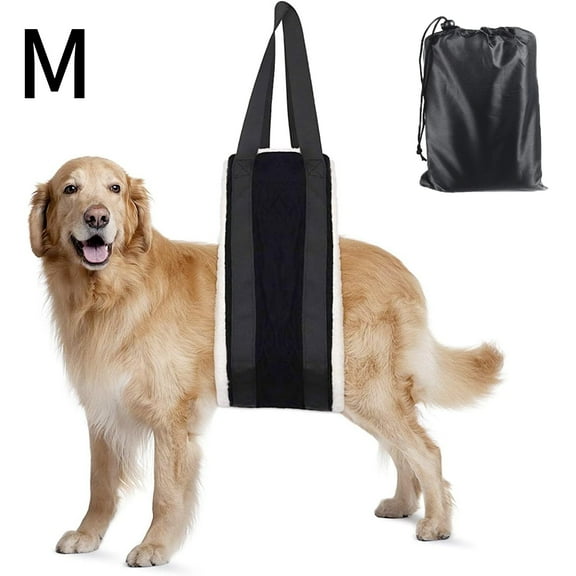 WLGJL Adjustable Dog Lift Harness Dog Sling for Dogs Hind Leg Support Soft Lift Support and Rehab Harness for Weak Rear Legs, Helps Senior, Injured, Disabled and After ACL Surgery Dogs (Medium)