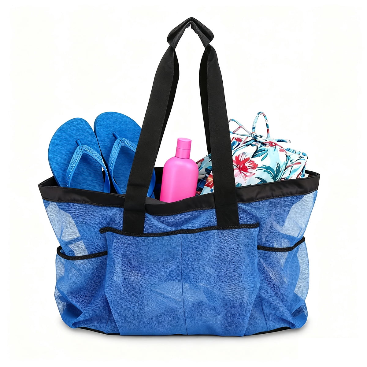 Large Beach Rucksacks WLGJL Extra Large Beach Bag Mesh Tote with Zipper and Pockets Ideal for ...
