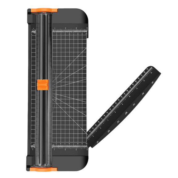 WLGJL Paper Cutter, 12 Inch Guillotine Paper Trimmer a4 with Automatic Security Safeguard and Side Ruler for Coupon, Craft Paper and Photos (Black)，1pack