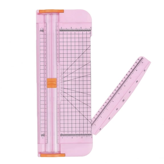 WLGJL Paper Cutter, 12 Inch Guillotine Paper Trimmer a4 with Automatic Security Safeguard and Side Ruler for Coupon, Craft Paper and Photos (Pink)，1pack
