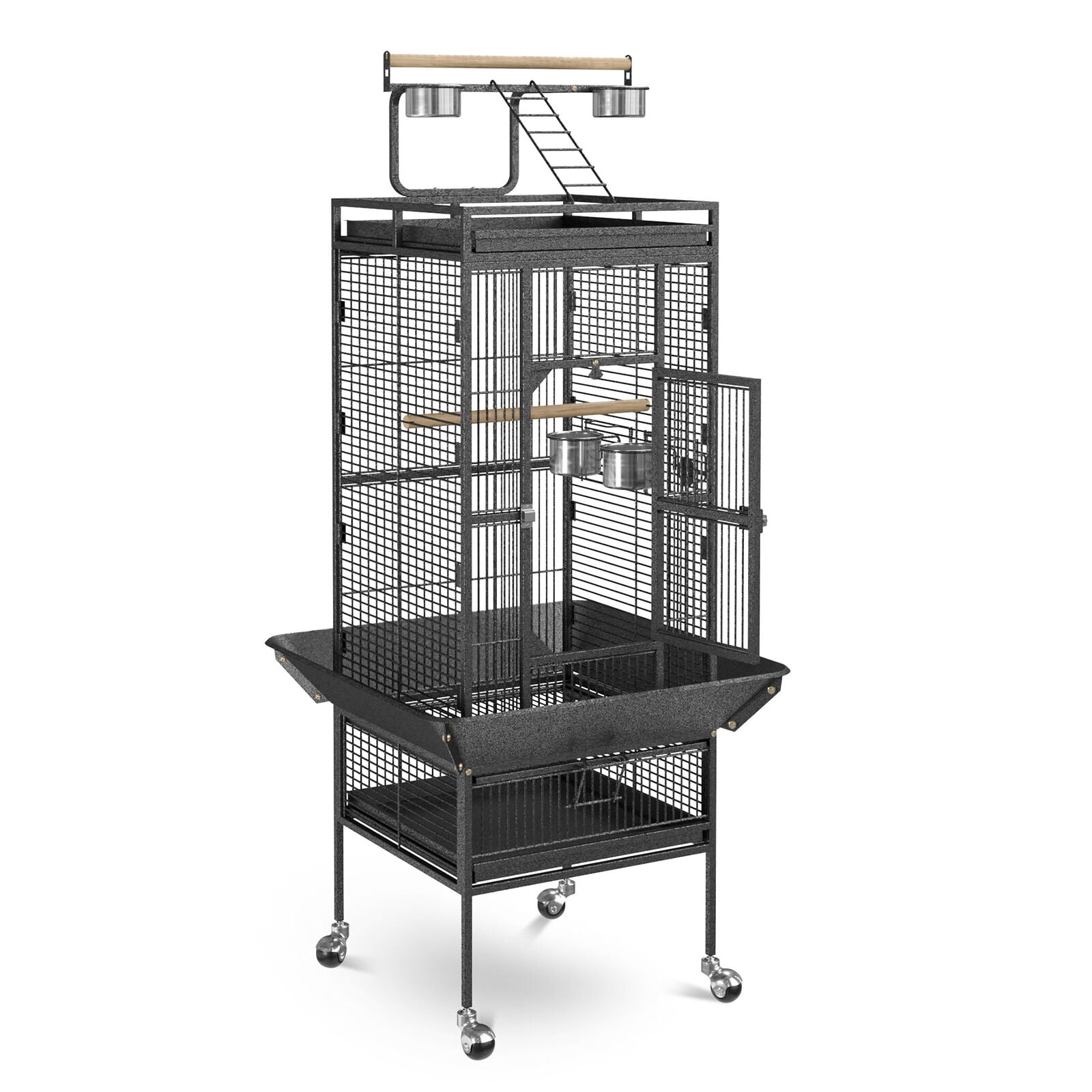 Picture of WLGSG 61-inch Playtop Wrought Iron Large Parrot Bird Cages with Rolling ...