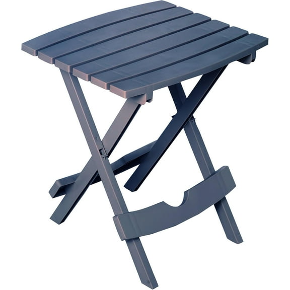 WLGSG Quik-Fold Side Table - Bluestone, Durable Resin, Portable, Folds Flat, Perfect for Patio & Pool, Indoor/Outdoor Use - Bluestone